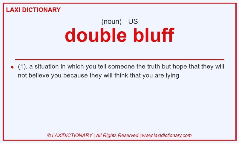Definition double bluff in American English