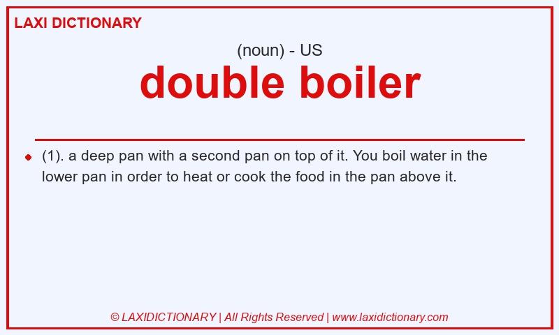 Definition double boiler in American English