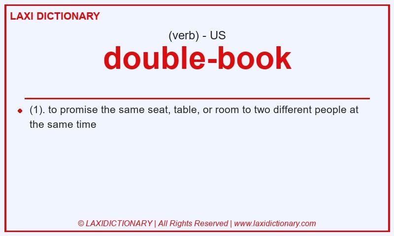 Definition double-book in American English