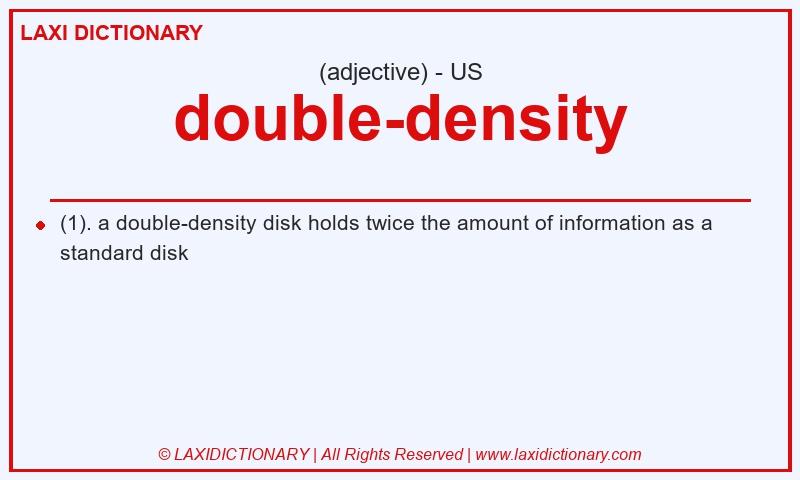 Definition double-density in American English