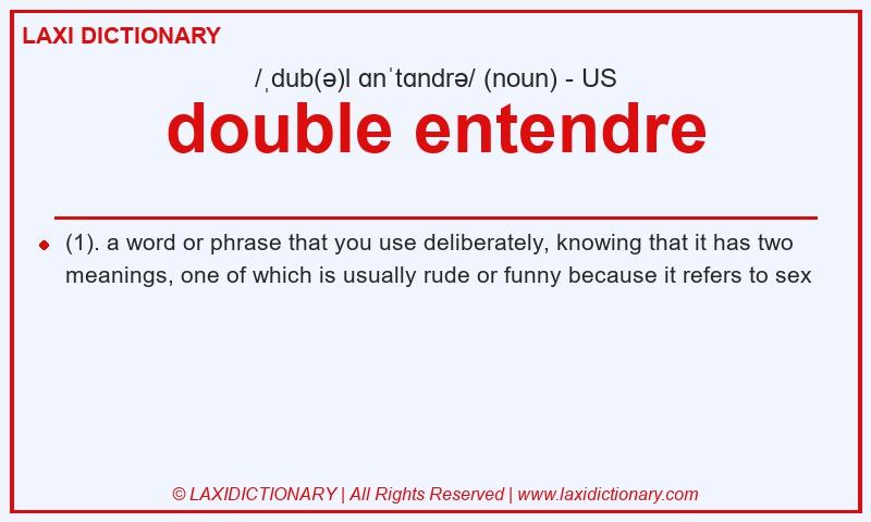 Definition double entendre in American English