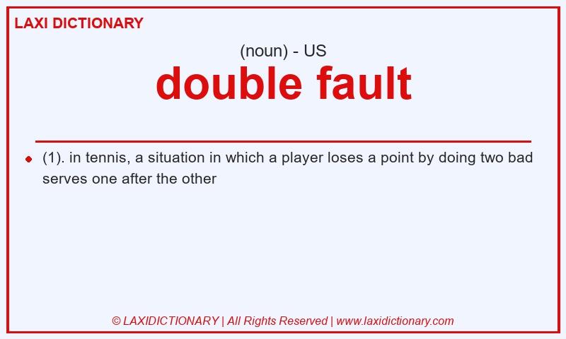 Definition double fault in American English