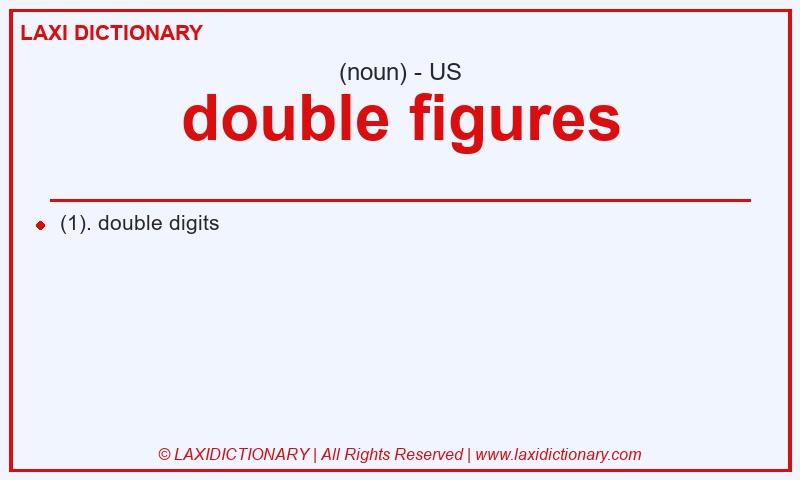 Definition double figures in American English