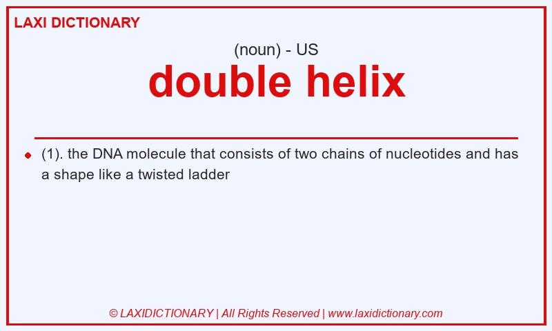 Definition double helix in American English