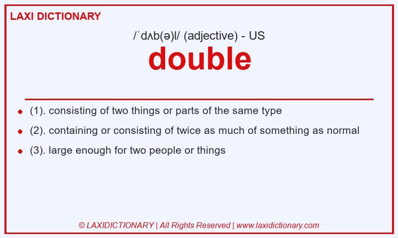 Definition double in American English