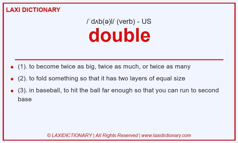 Definition double in American English
