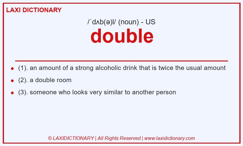 Definition double in American English