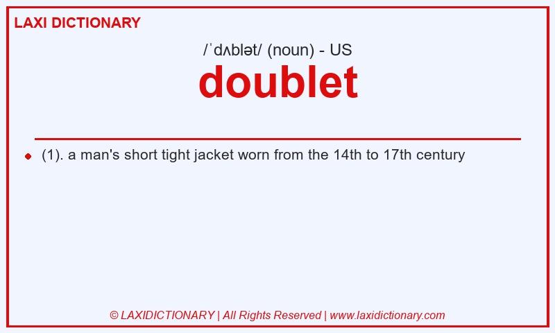Definition doublet in American English