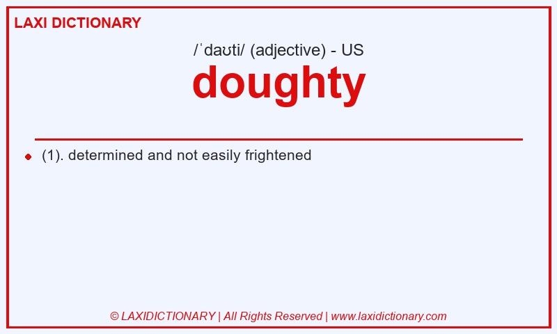 Definition doughty in American English