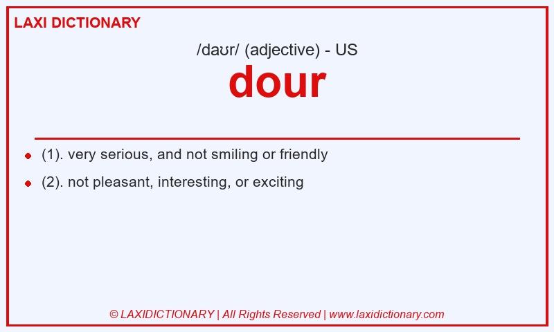 Definition dour in American English