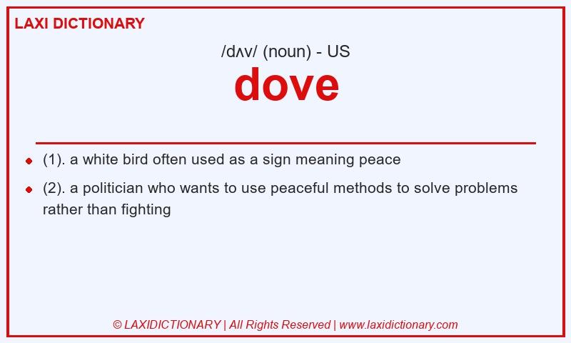 Definition dove in American English