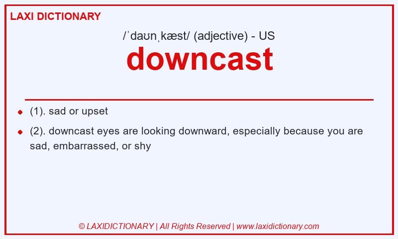 Definition downcast in American English