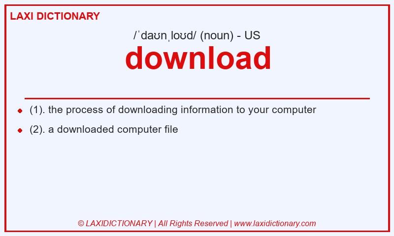 Definition download in American English