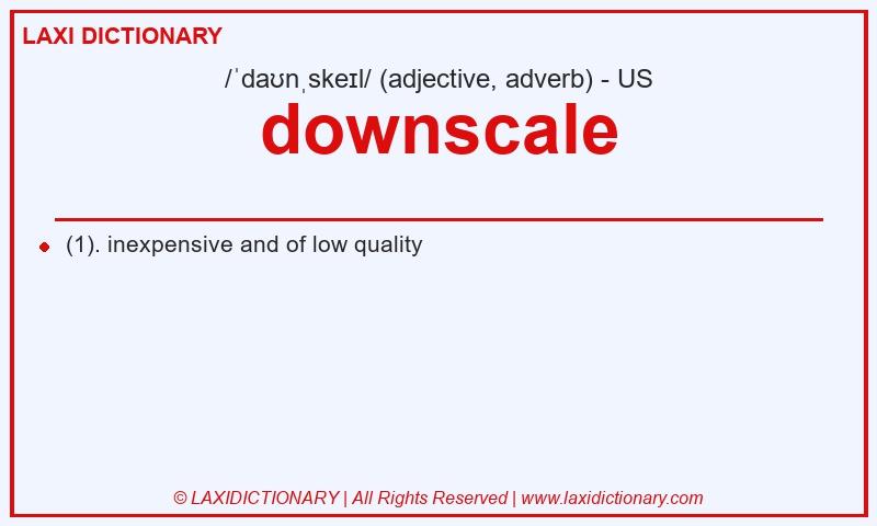 Definition downscale in American English
