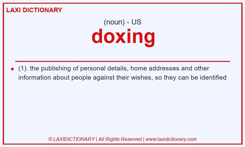 Definition doxing in American English