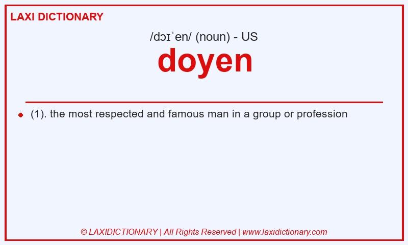Definition doyen in American English
