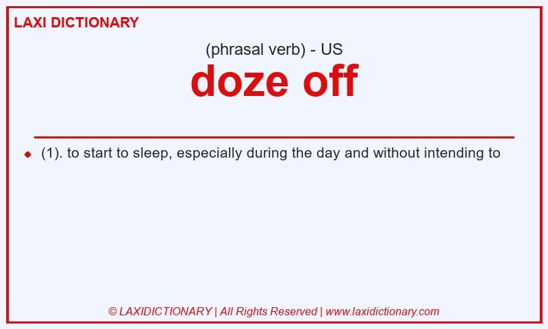 Definition doze off in American English