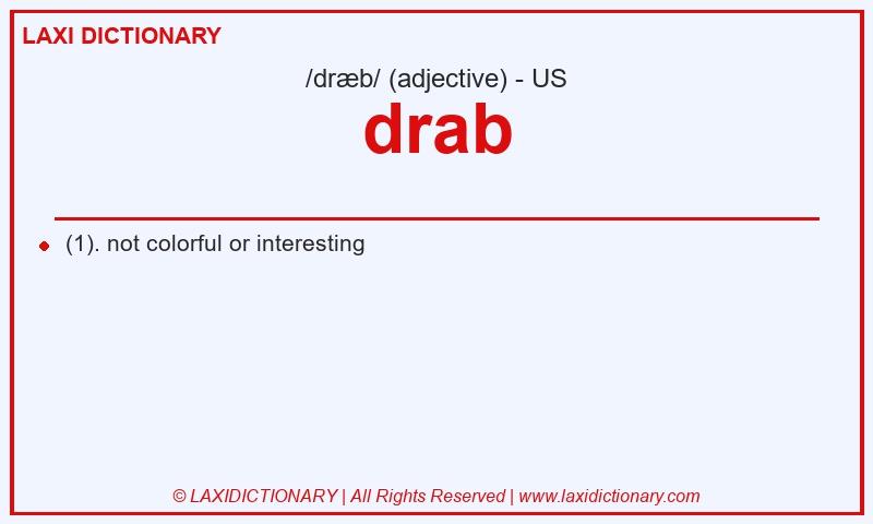 Definition drab in American English