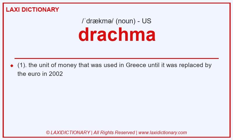 Definition drachma in American English