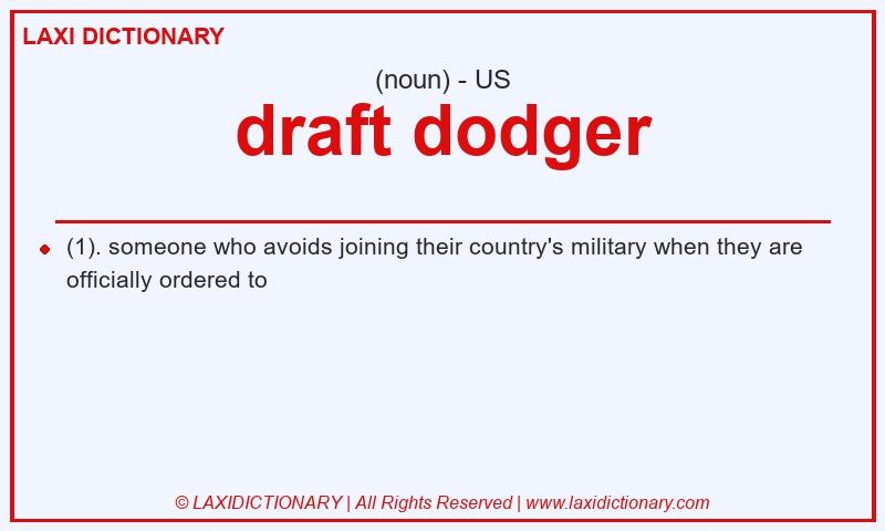 Definition draft dodger in American English