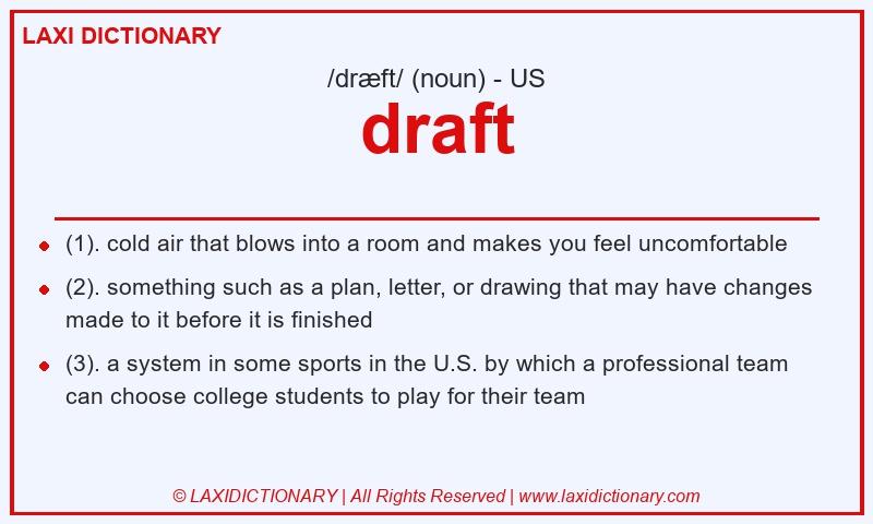 Definition draft in American English
