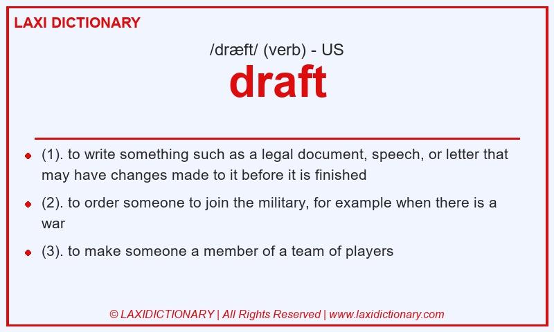 Definition draft in American English