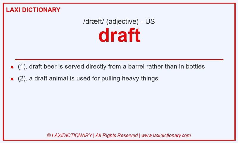 Definition draft in American English