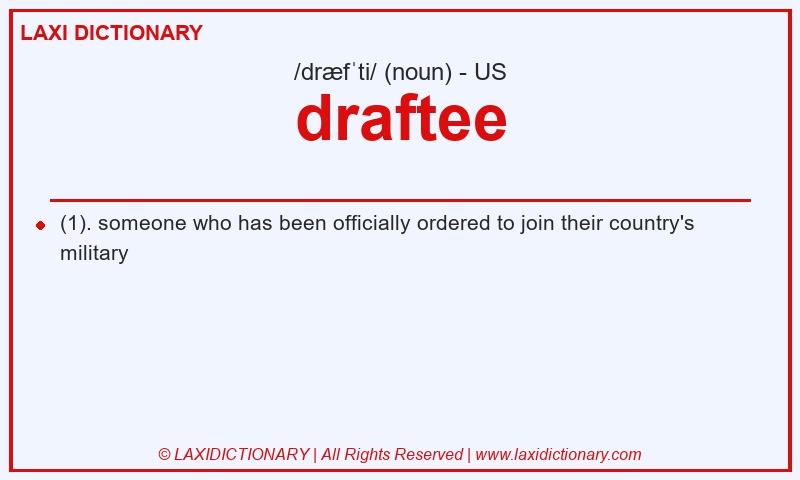 Definition draftee in American English