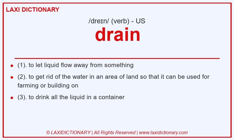 Definition drain in American English