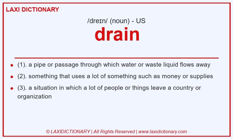 Definition drain in American English