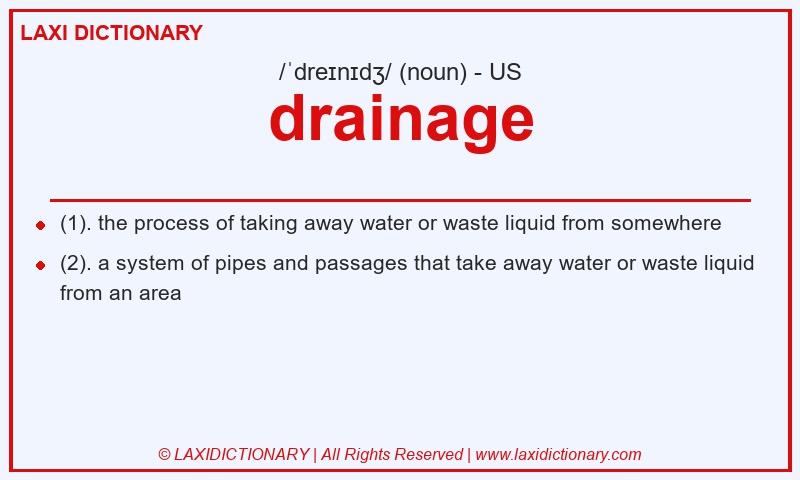 Definition drainage in American English