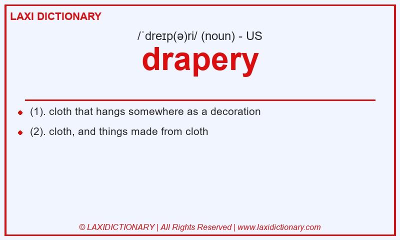 Definition drapery in American English