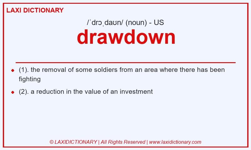 Definition drawdown in American English