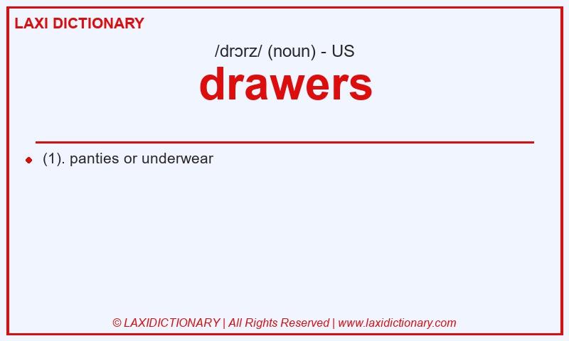 Definition drawers in American English