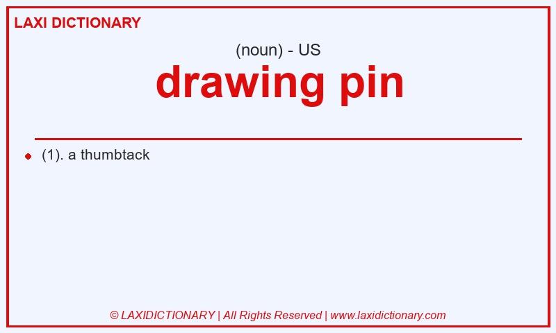 Definition drawing pin in American English
