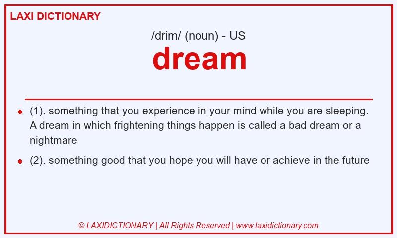 Definition dream in American English