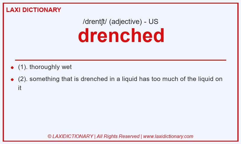Definition drenched in American English