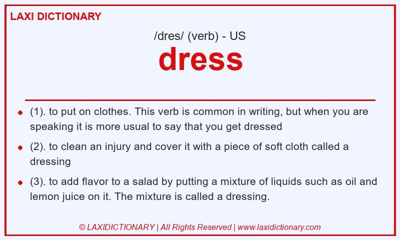 Definition dress in American English
