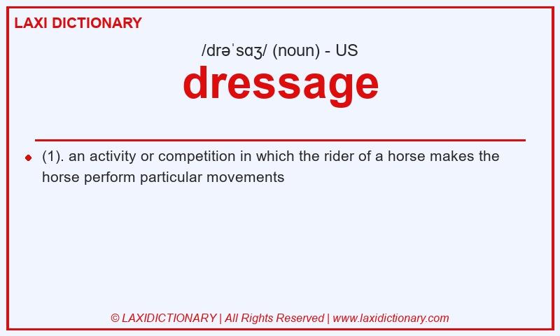 Definition dressage in American English