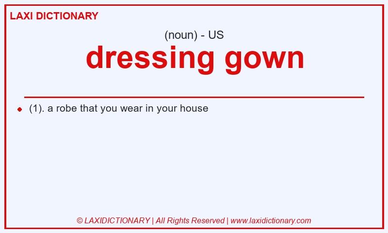 Definition dressing gown in American English