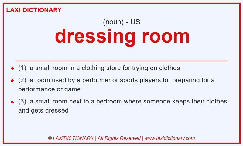 Definition dressing room in American English