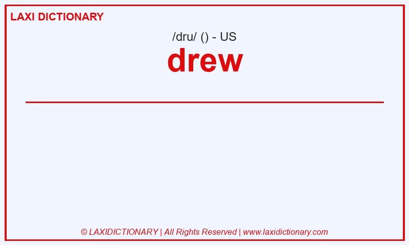 Definition drew in American English