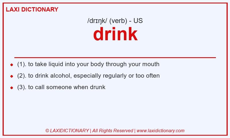 Definition drink in American English