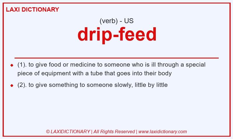 Definition drip-feed in American English