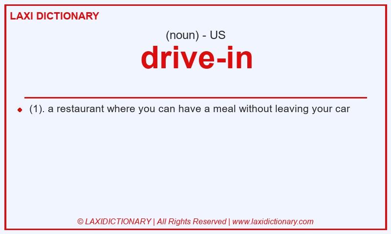 Definition drive-in in American English