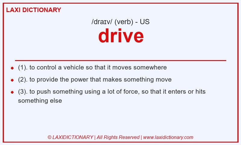 Definition drive in American English