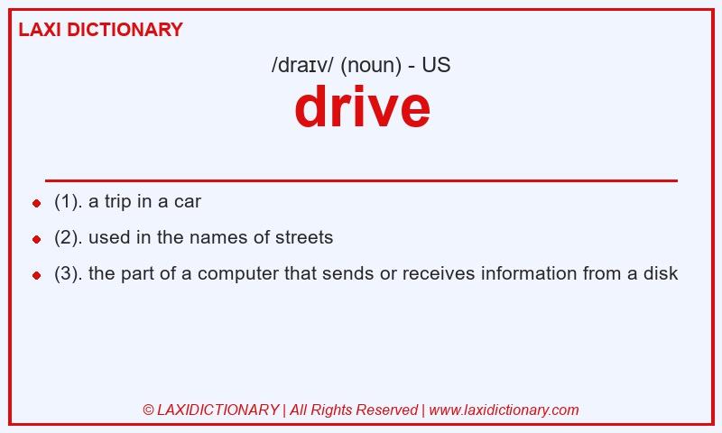 Definition drive in American English