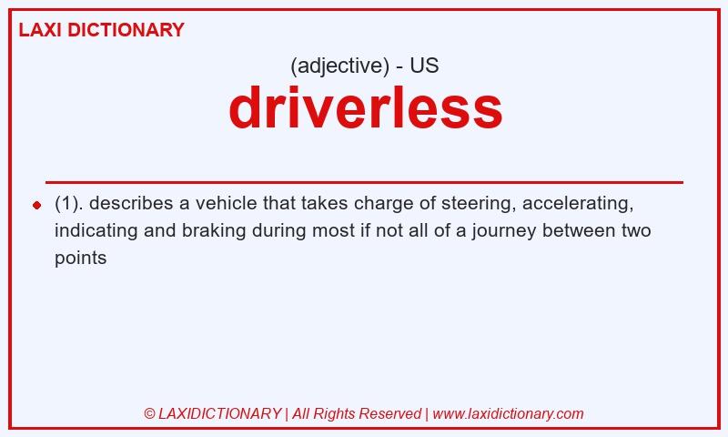 Definition driverless in American English