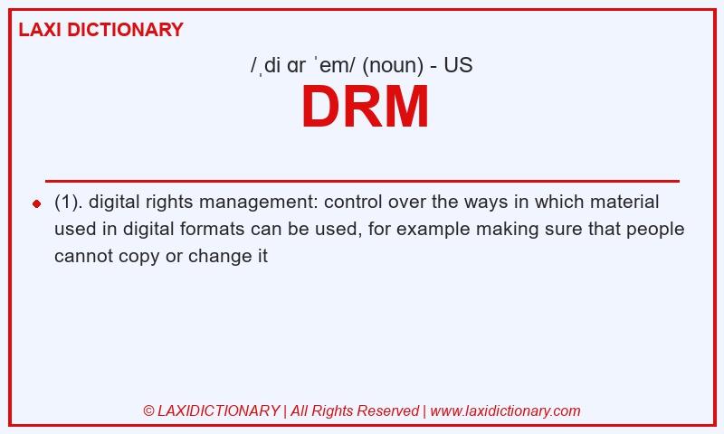 Definition DRM in American English