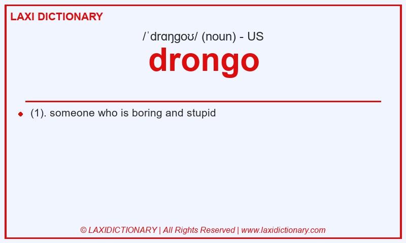 Definition drongo in American English